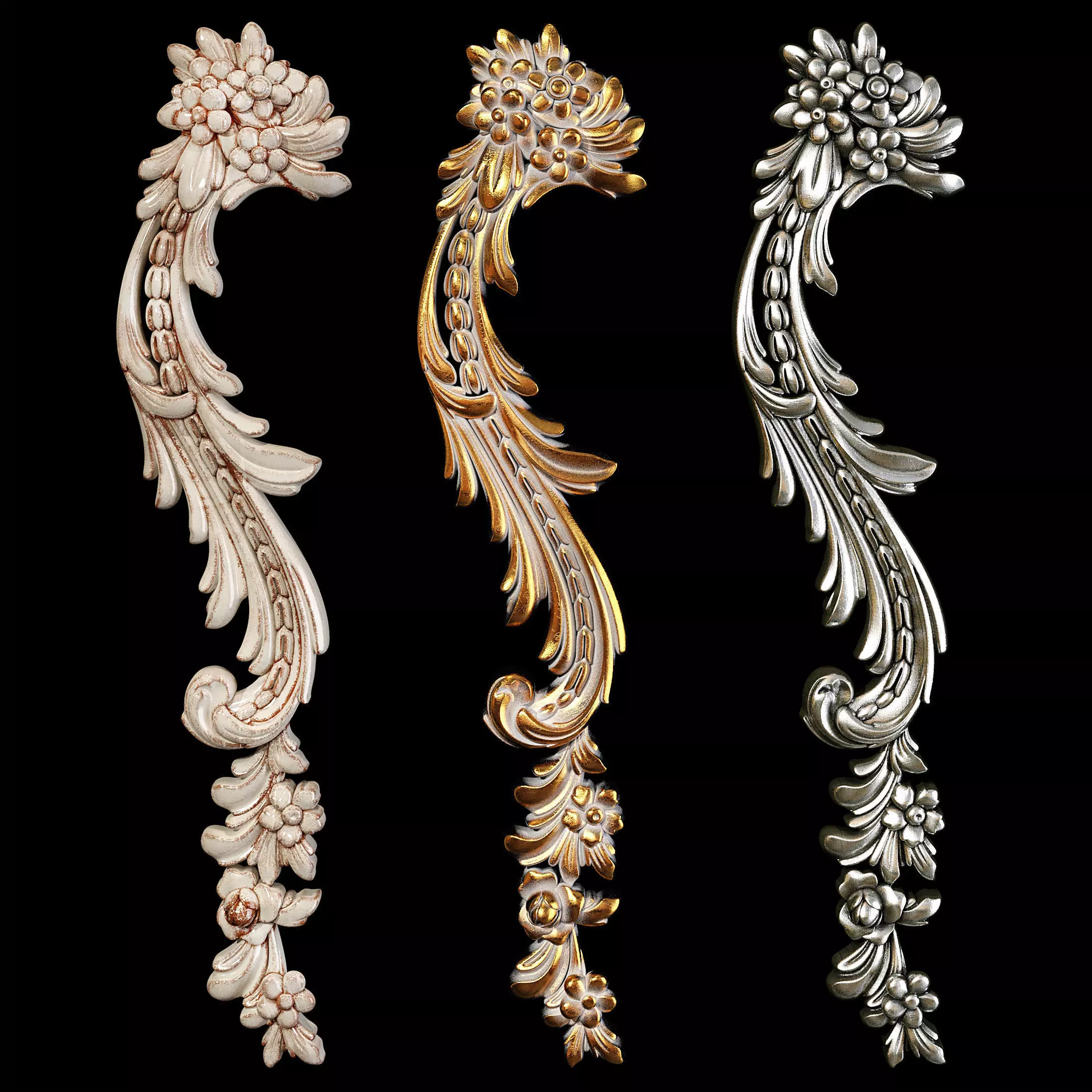 Classic carved 069 3D model_0