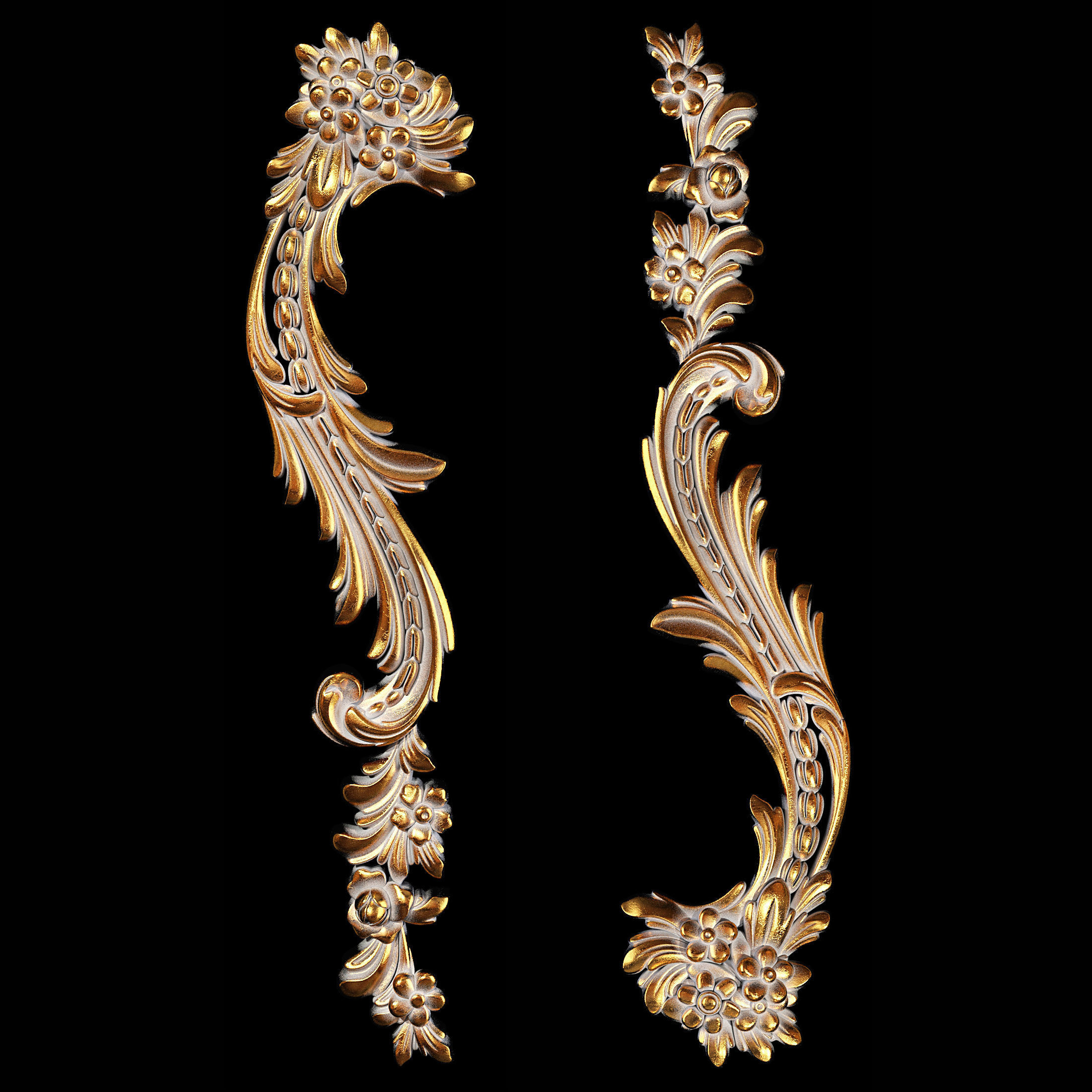 Classic carved 069 3D model_1