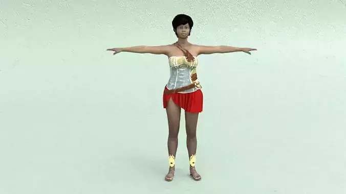 African Female 04 3D model