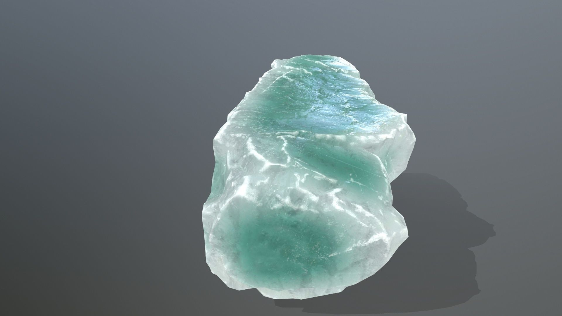 Rock Set quartz crystal Low-poly 3D model_16