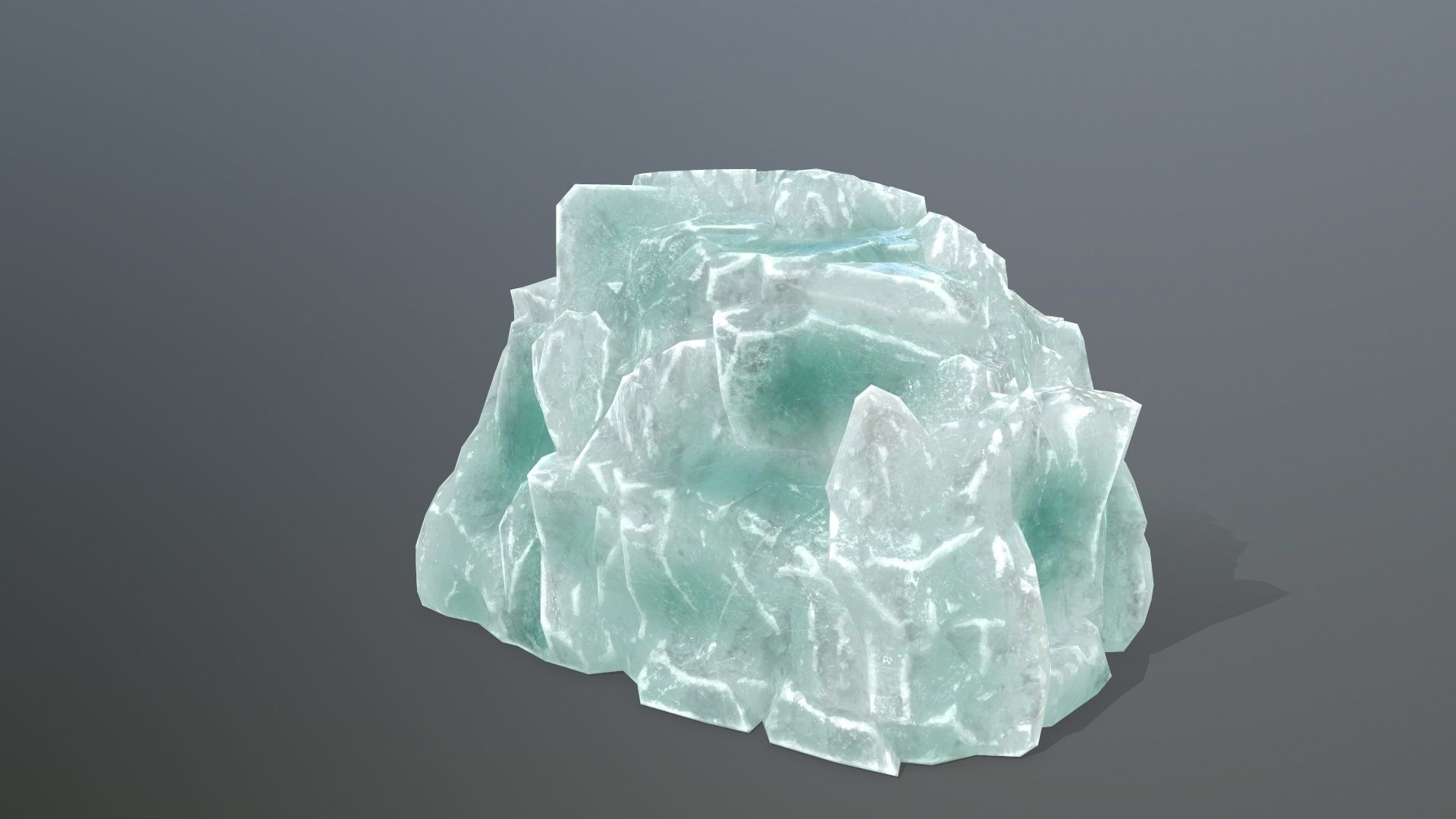Rock Set quartz crystal Low-poly 3D model_13