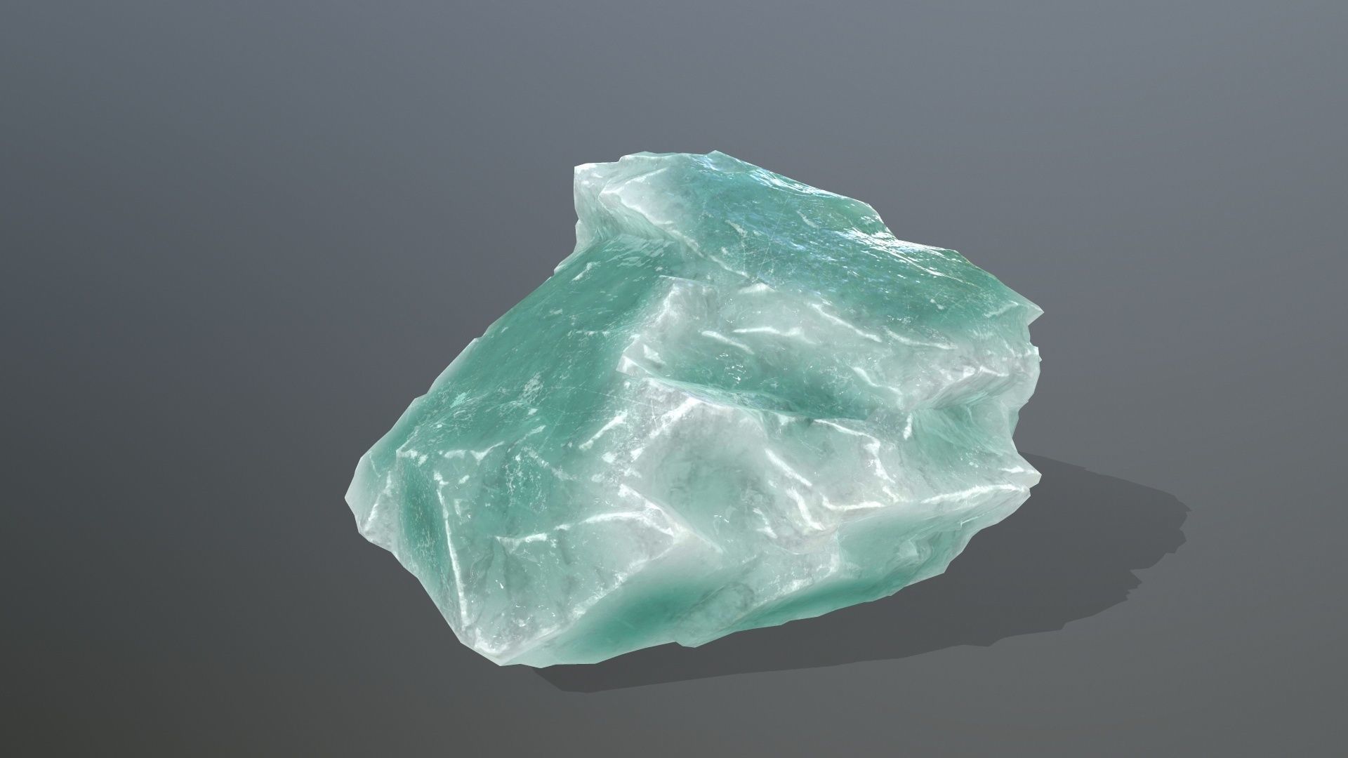 Rock Set quartz crystal Low-poly 3D model_20