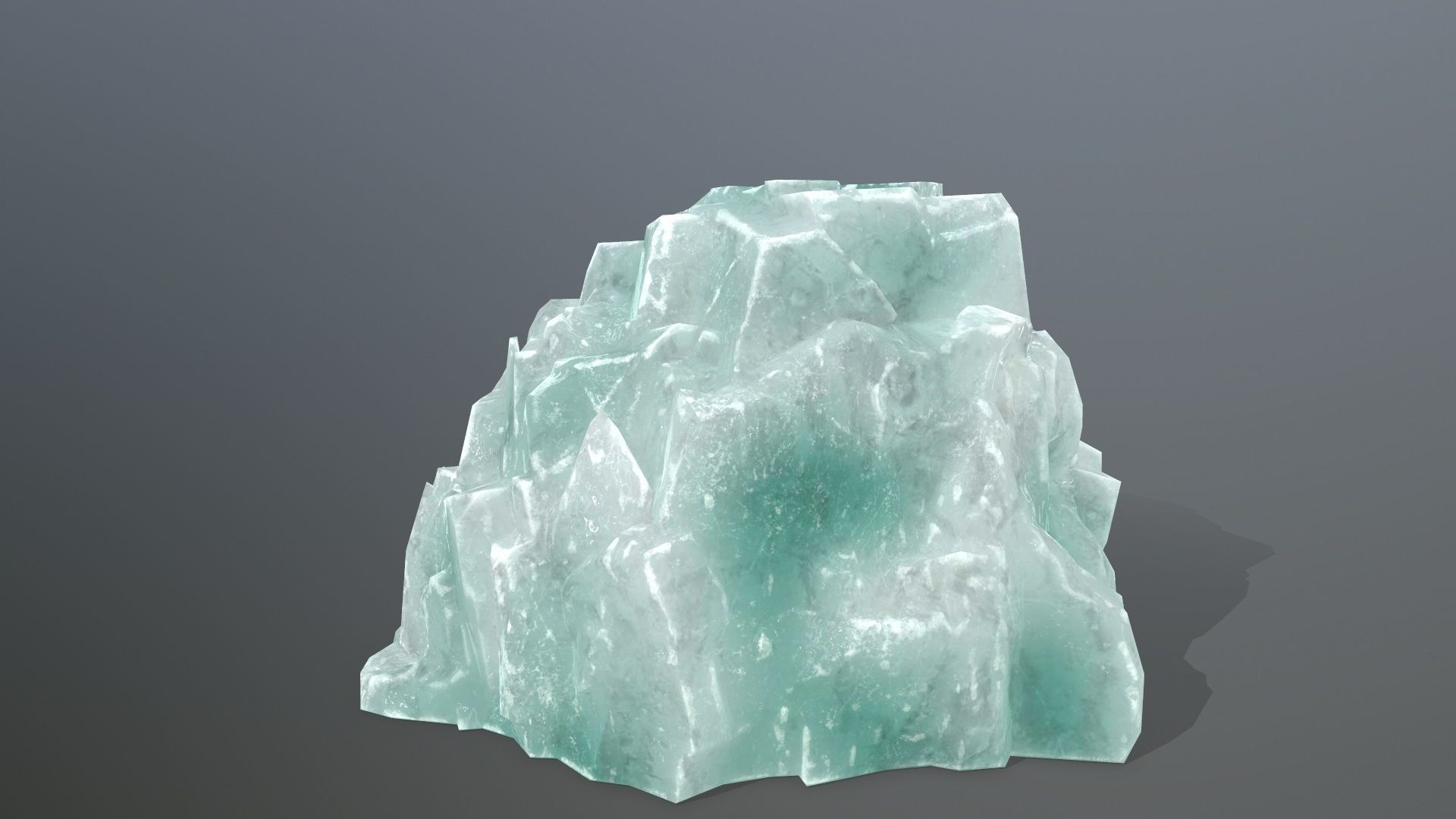 Rock Set quartz crystal Low-poly 3D model_14