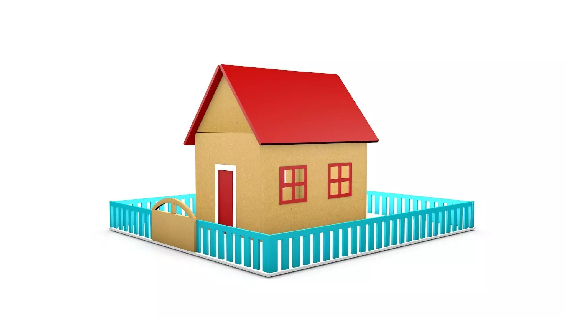 Mini Cardboard house - 3D Diy house for craft idea 3D model