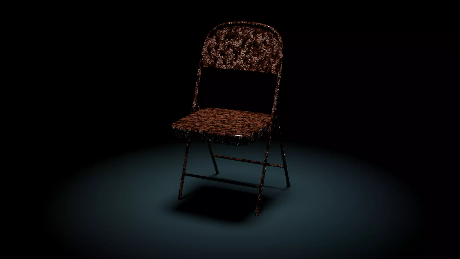 Rusted Chair Low-poly 3D model