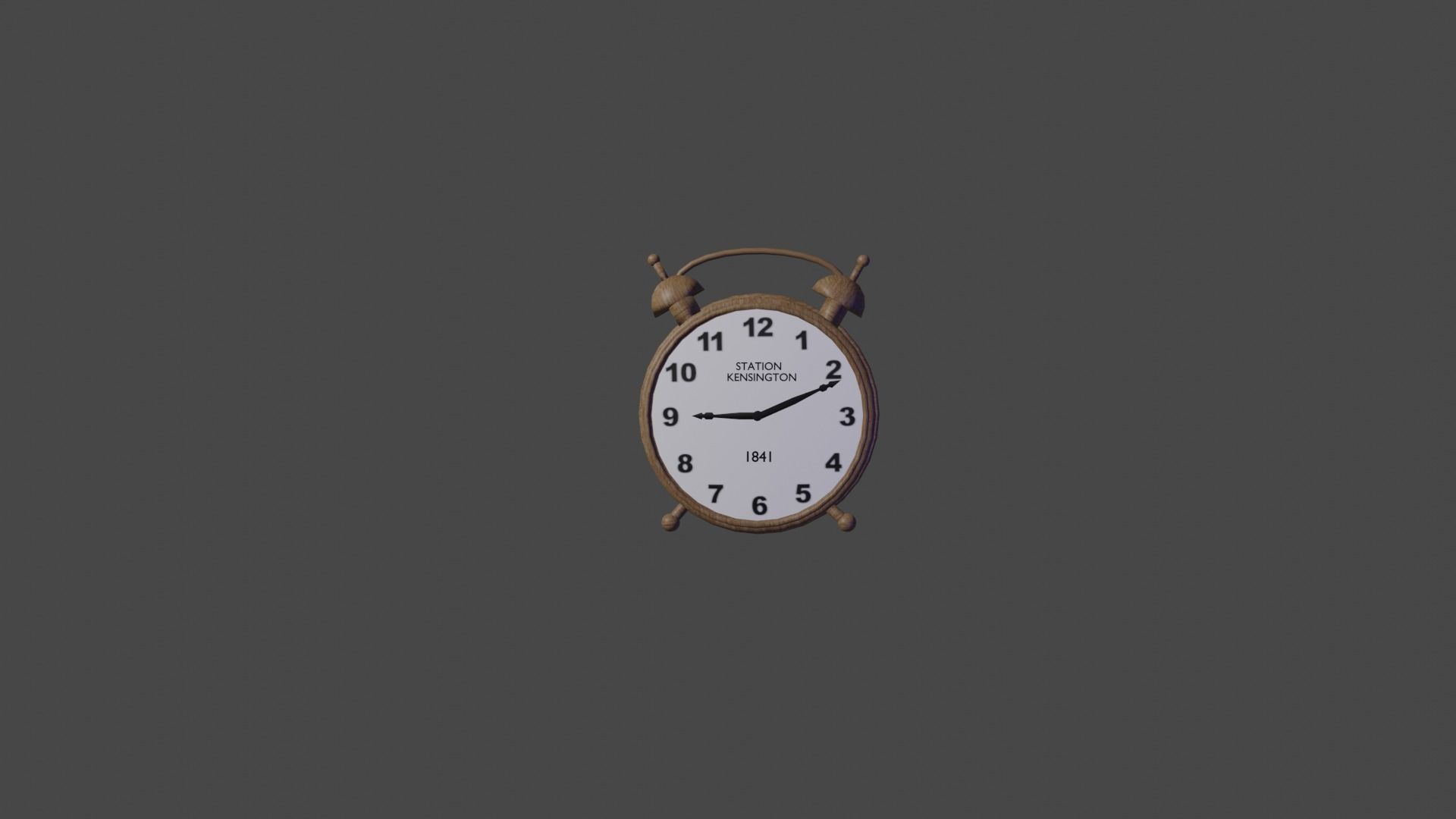 1841 Station Kensington-themed Clock Low-poly 3D model_5