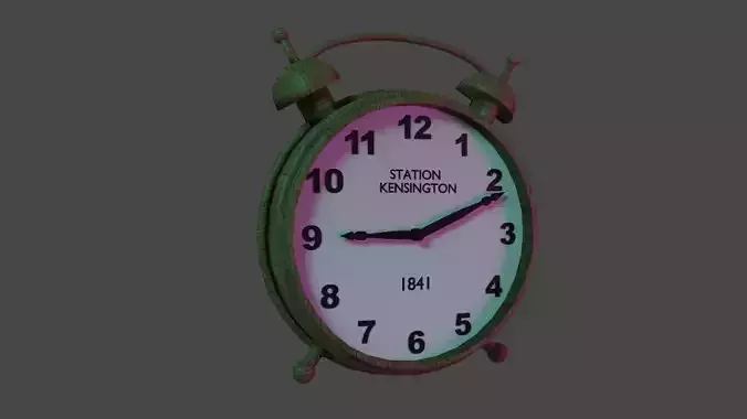1841 Station Kensington-themed Clock Low-poly 3D model