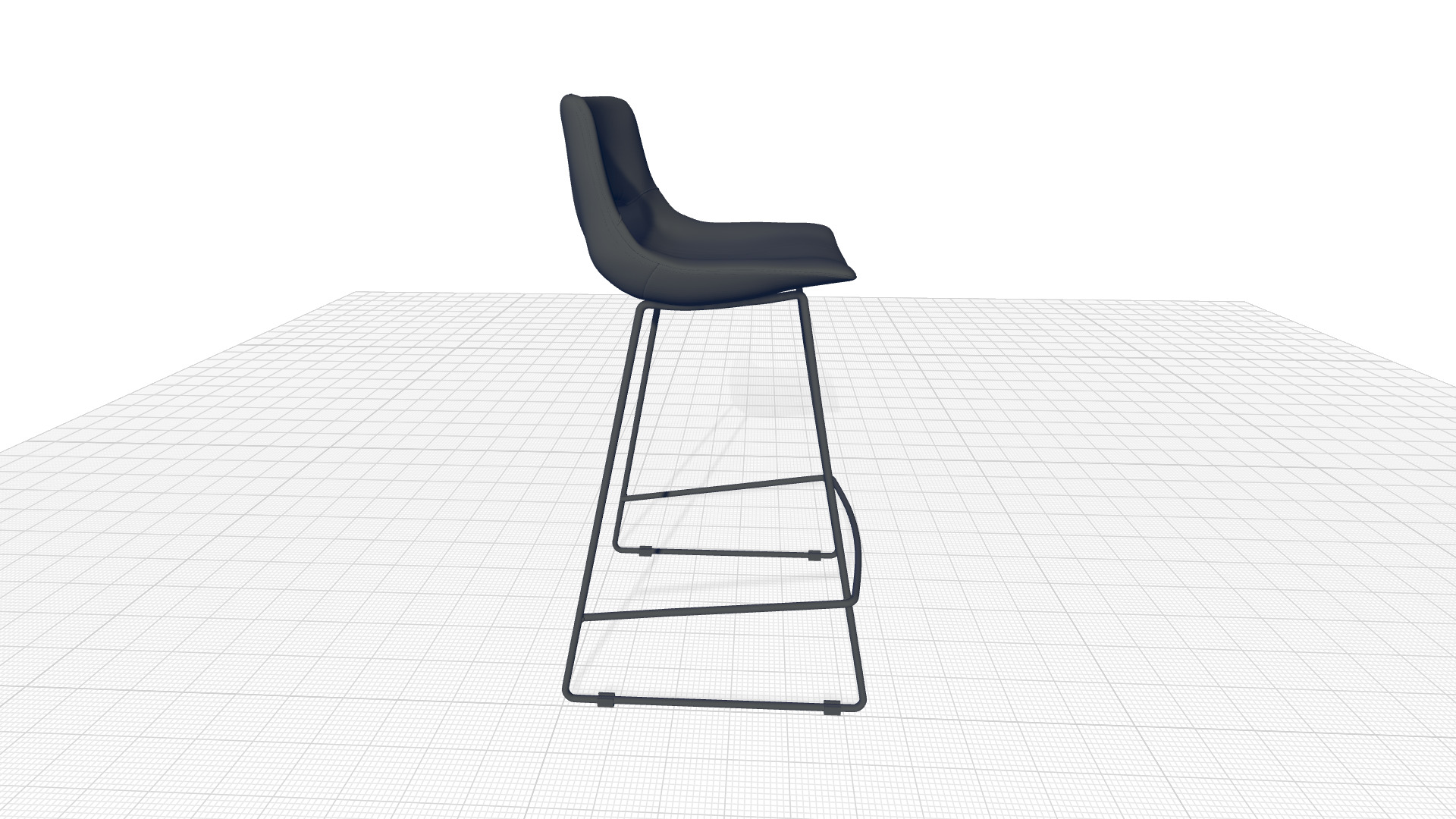 Erwin Bar and Counter Stool  Tall Chair 3D model_9