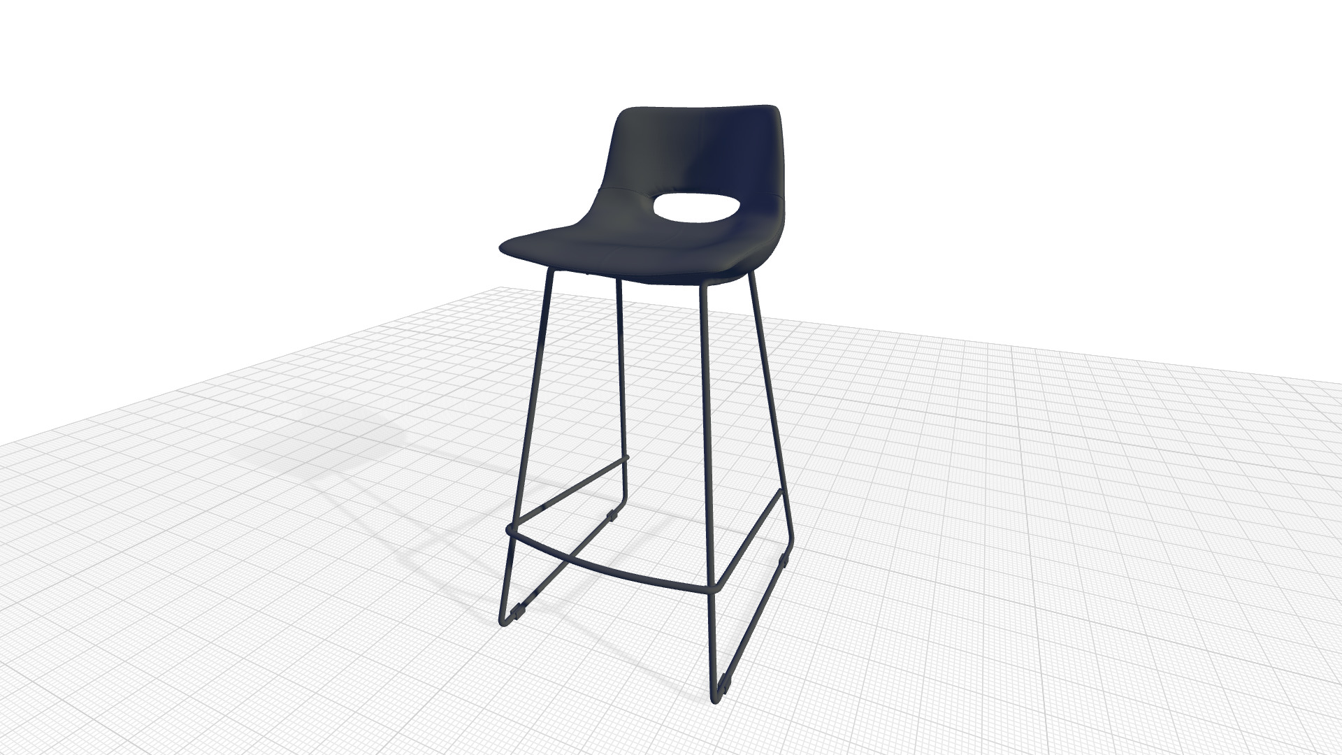 Erwin Bar and Counter Stool  Tall Chair 3D model_5
