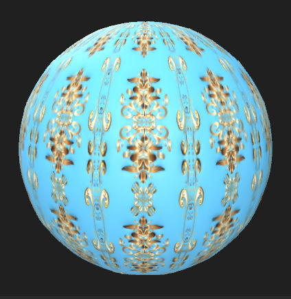 Vintage golden doodles Surface PBR Texture_1