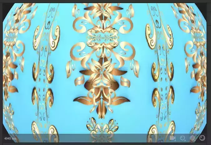 Vintage golden doodles Surface PBR