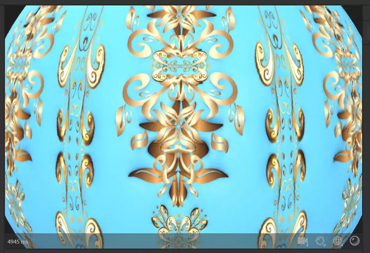 Vintage golden doodles Surface PBR Texture_0