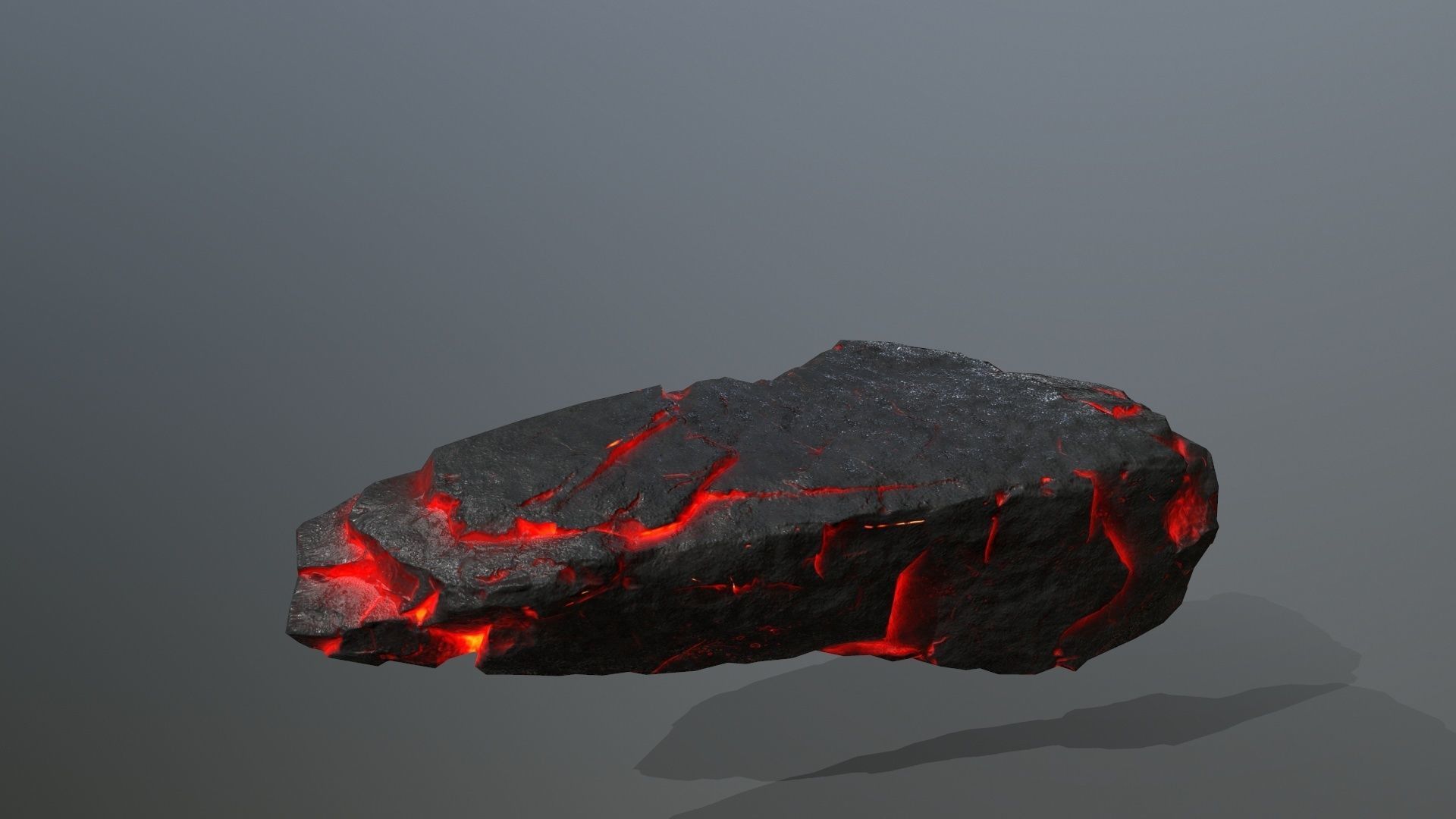 Rock Set piece of lava Low-poly 3D model_15