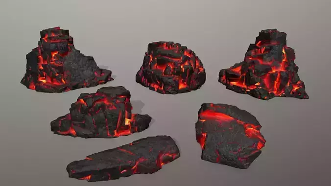 Rock Set piece of lava