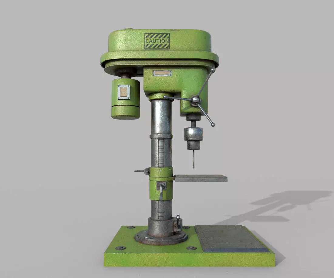 Drilling Machine Low-poly 3D model