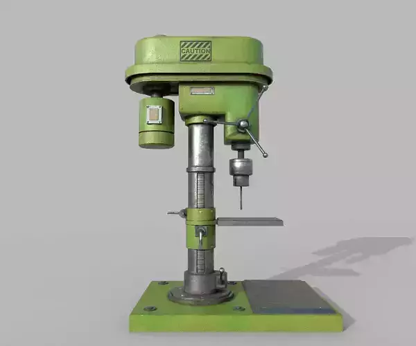Drilling Machine Low-poly 3D model