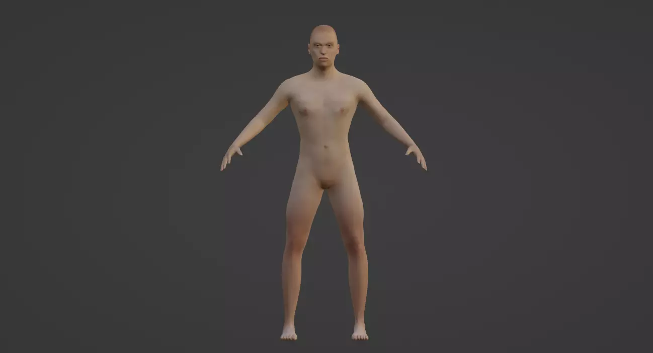 Middle age man 3D model_0