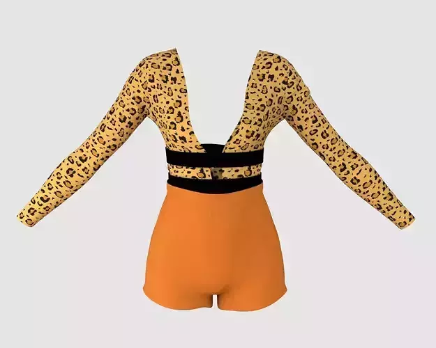 Stylish Designer Set of Body Suit and Shorts with Belt