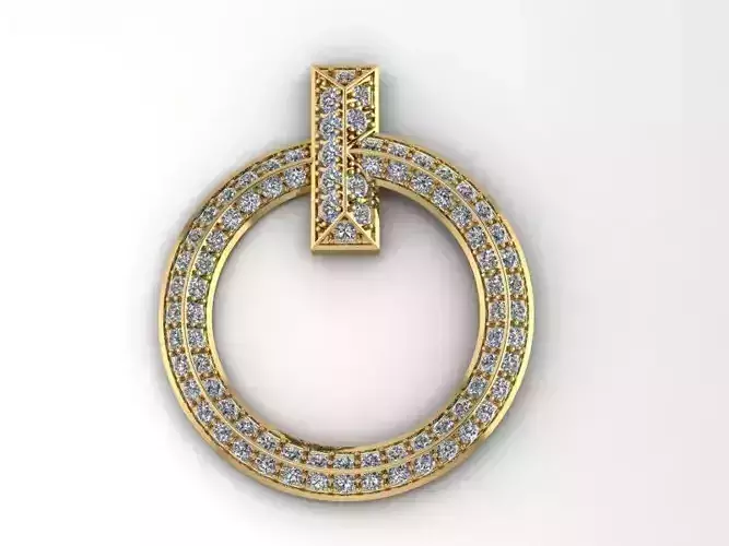 T1 Circle Pendant 3D print model