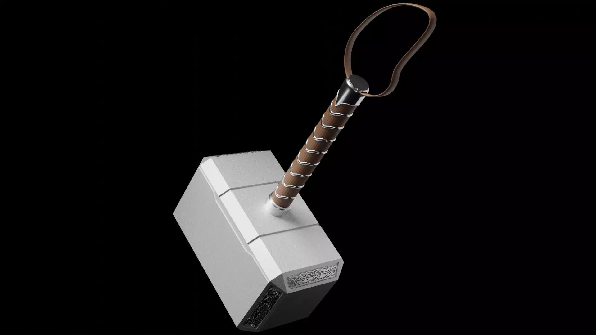 Thor Hammer Mjolnir Low-poly 3D model