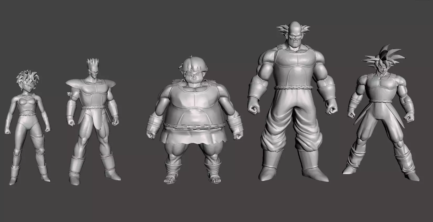 Full Team Bardock 3D Model 3D print model_0