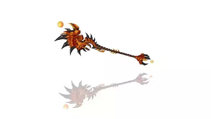 Infernal Scepter Low-poly 3D model