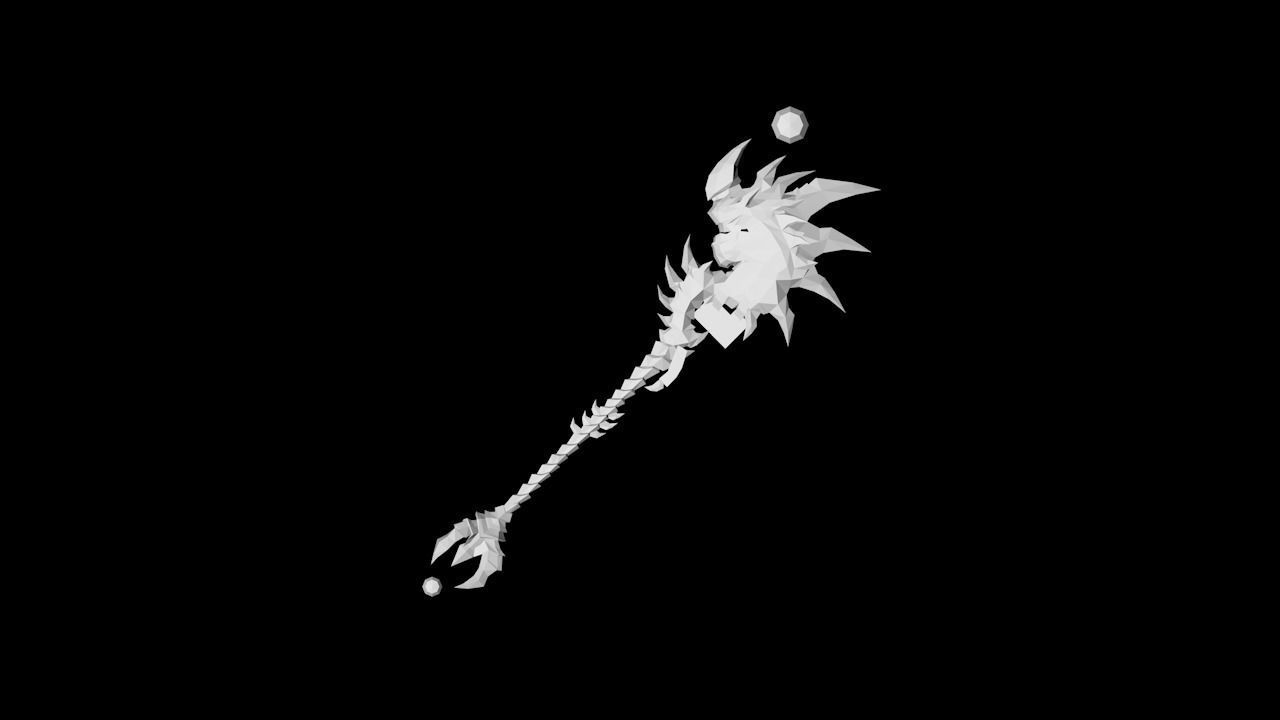 Infernal Scepter Low-poly 3D model_3
