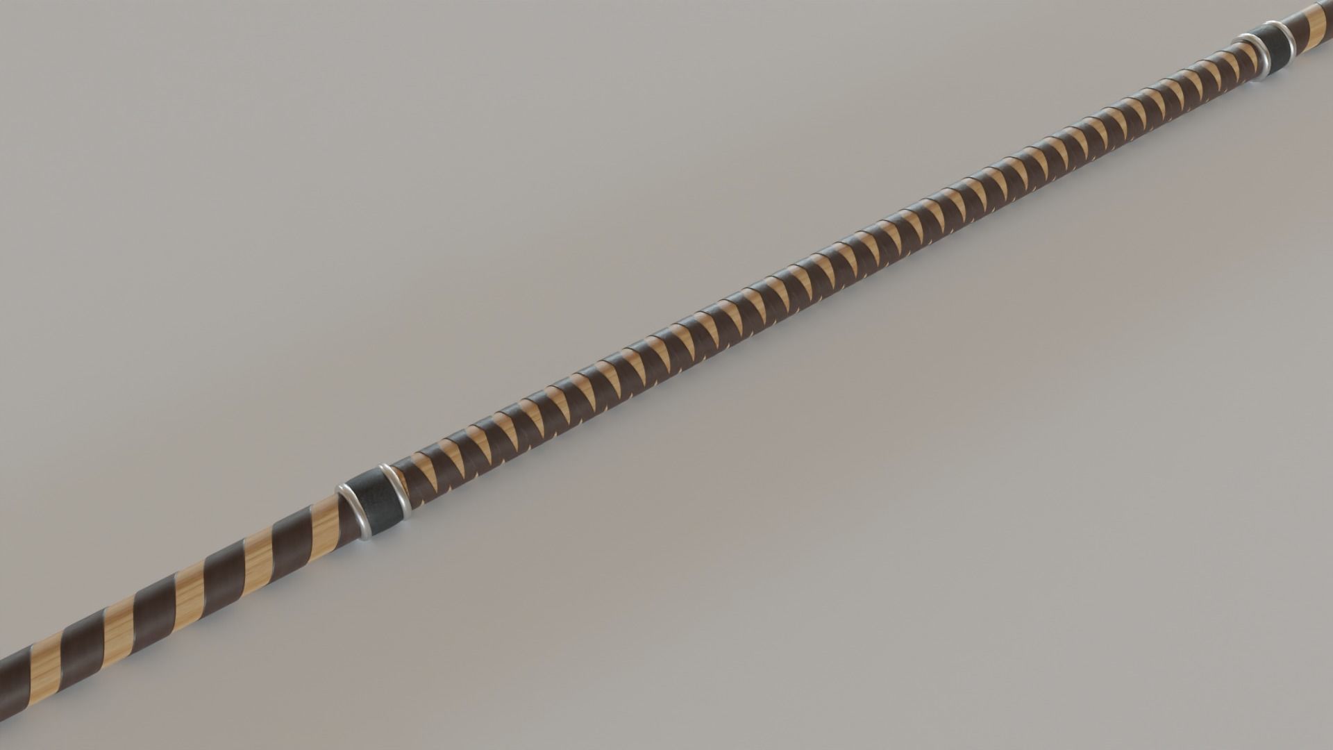Medieval Polearm Fauchard 3D model_1
