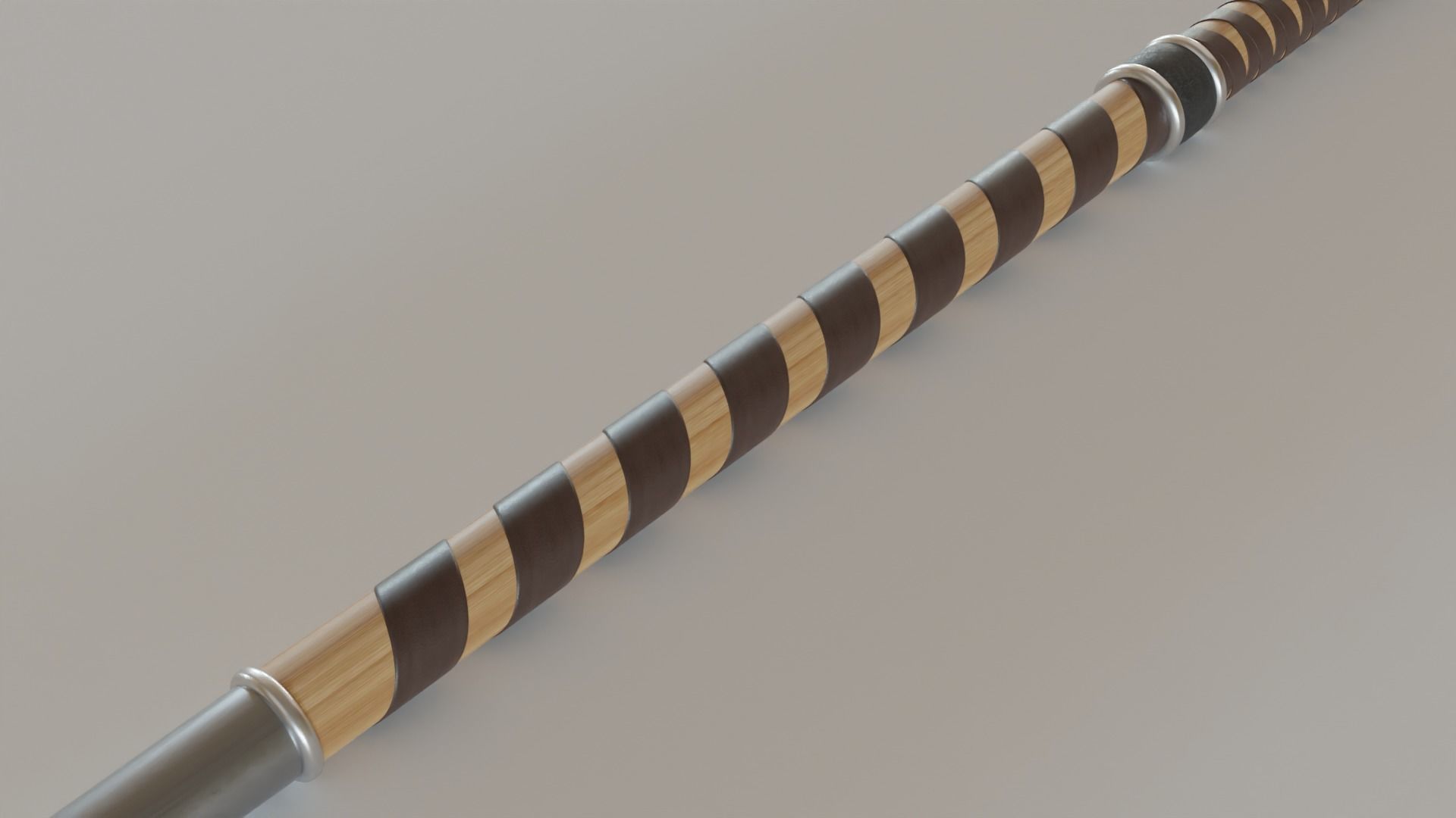 Medieval Polearm Fauchard 3D model_2