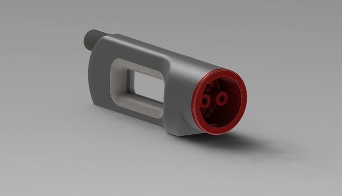 CHAdeMO connector from Tesla CHAdeMO ADAPTER EU real comparsion 3D print model