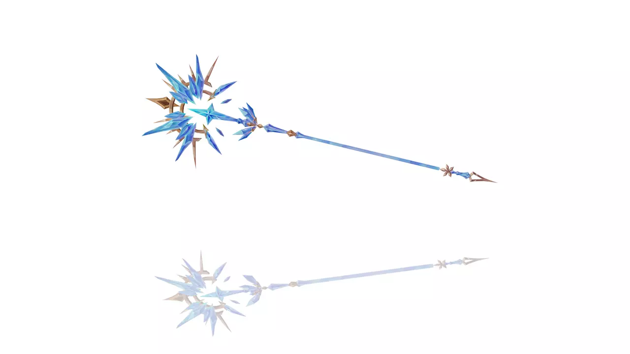 Legendary Scepter Low-poly 3D model_0