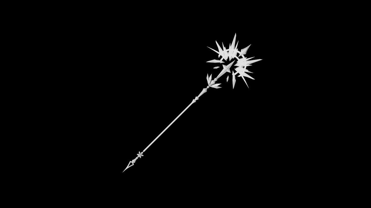 Legendary Scepter Low-poly 3D model_2