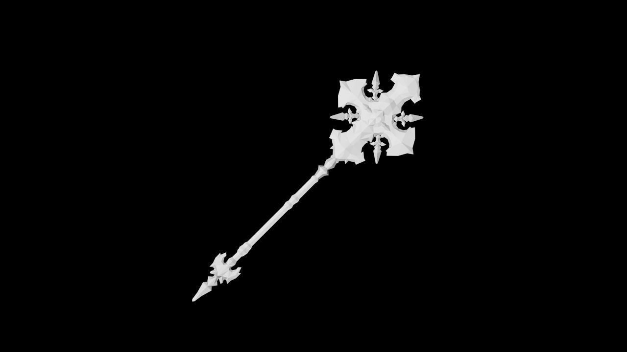 Sacred Scepter Low-poly 3D model_3