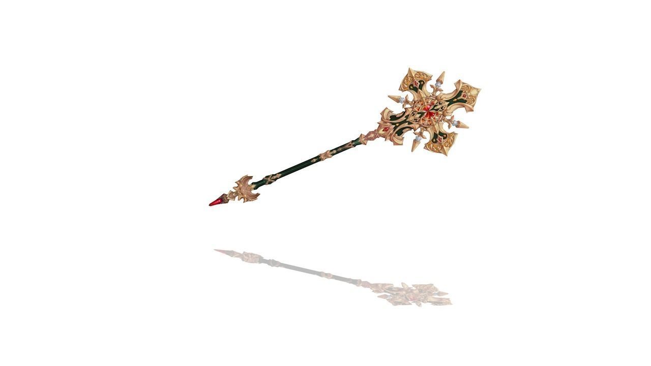 Sacred Scepter Low-poly 3D model_1