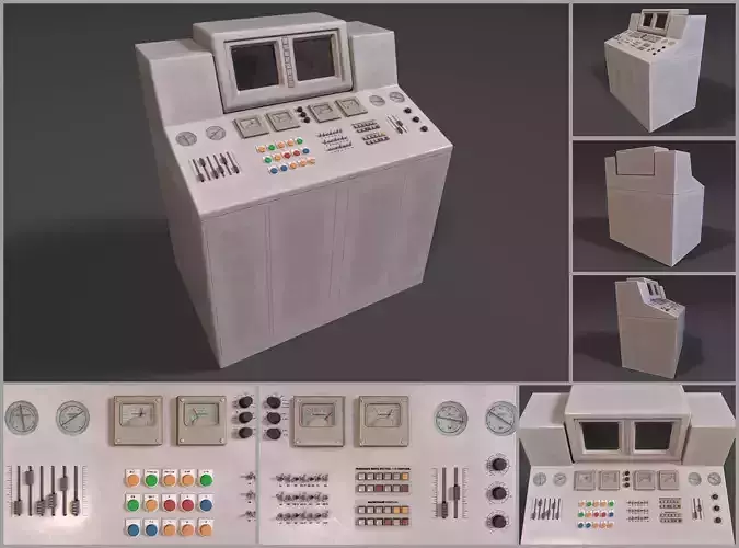 Stylized Retro Control Console