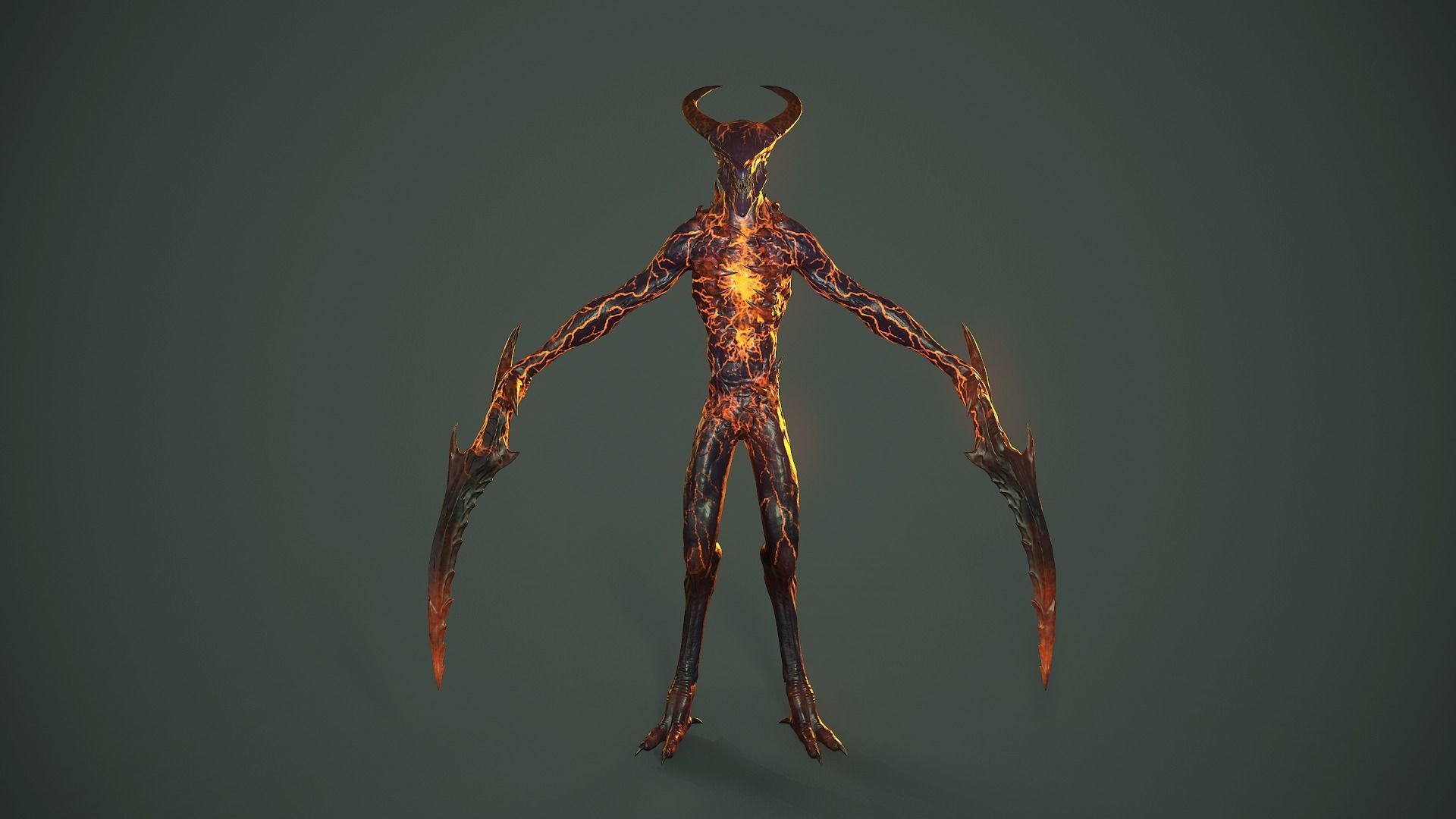Long Demon Low-poly 3D model_20