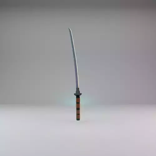 Low Poly Katana Sword - Game Ready