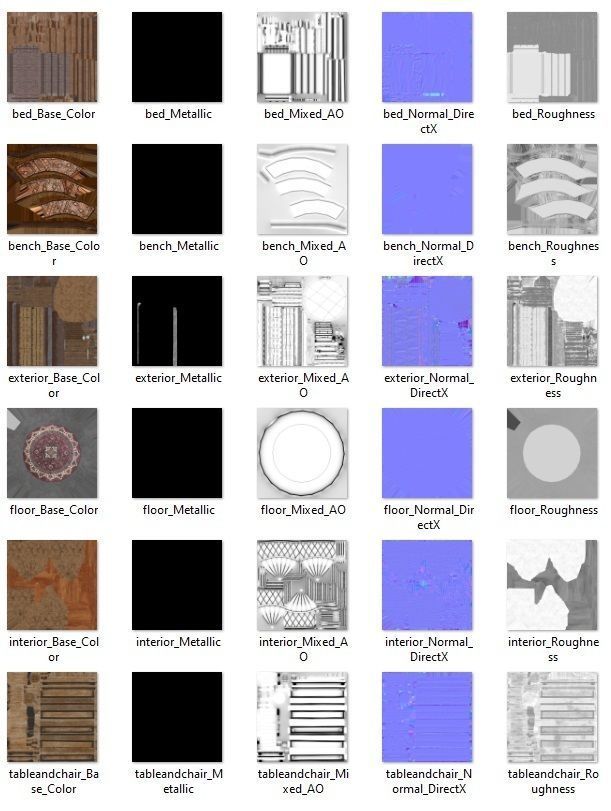 Old Mongolian Yurt and Interior Low-poly 3D model_24