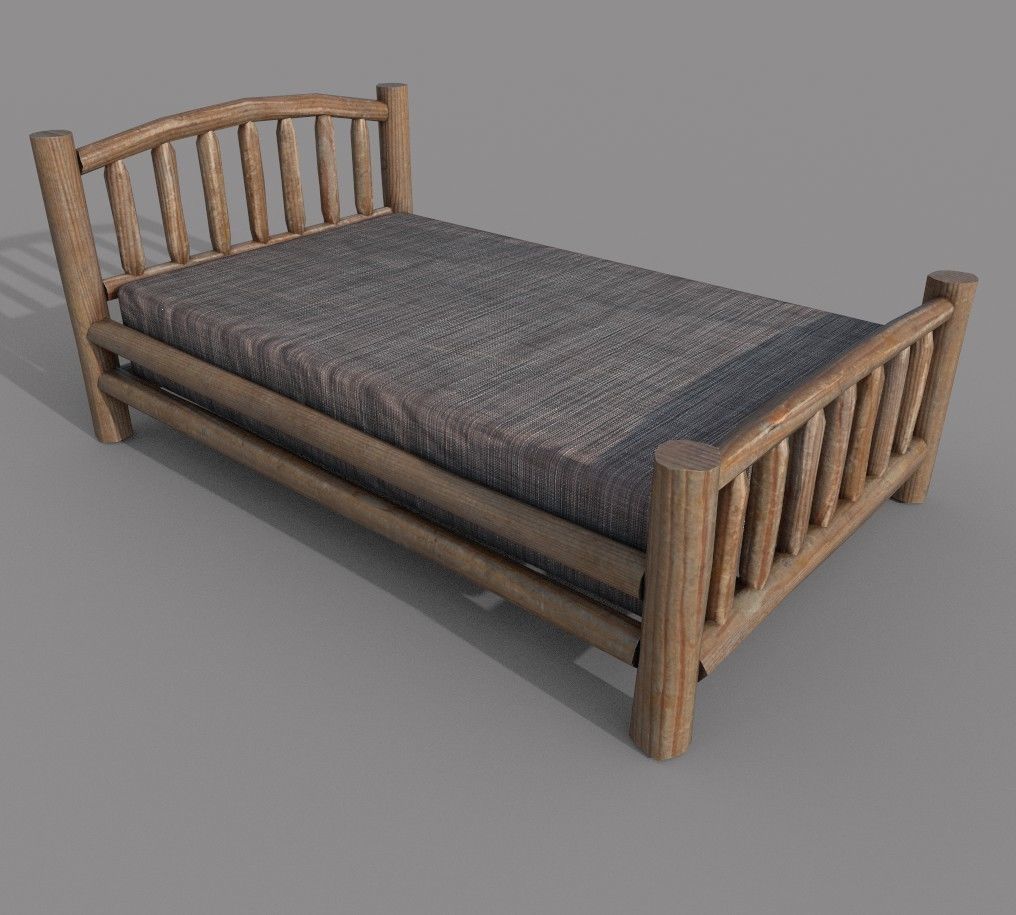 Old Mongolian Yurt and Interior Low-poly 3D model_9