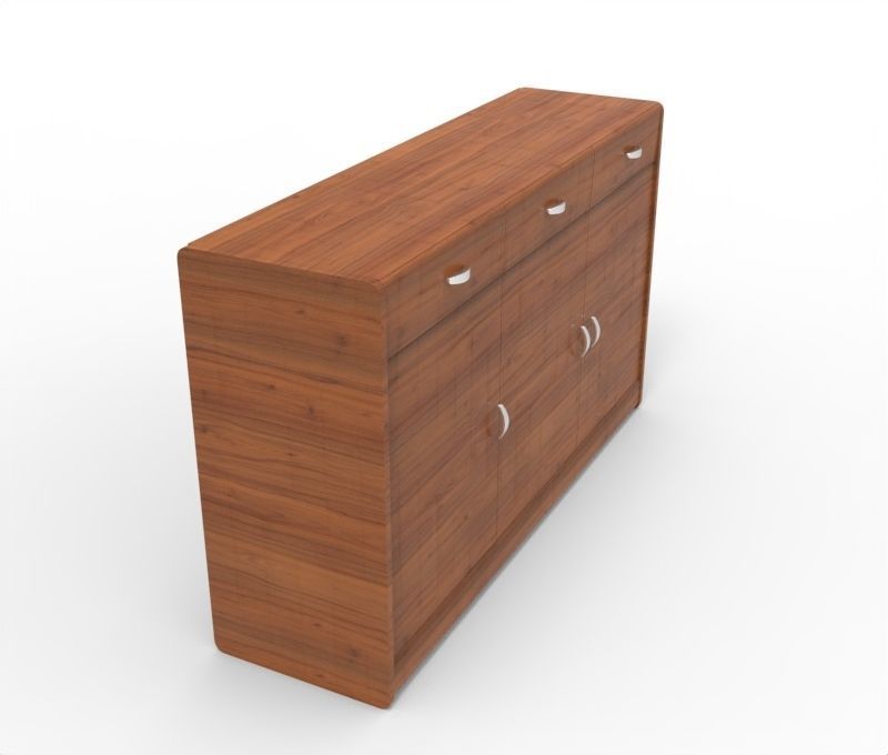 Modern Drawer Low-poly 3D model_3