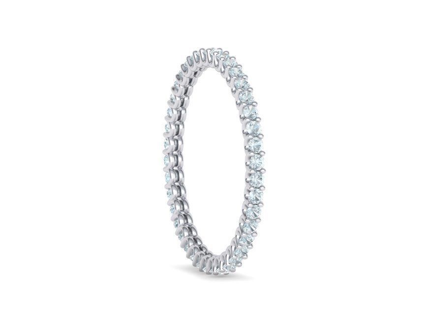 Stackable Diamond Eternity Ring Small Stones MANY FINGERS 3D print model_16