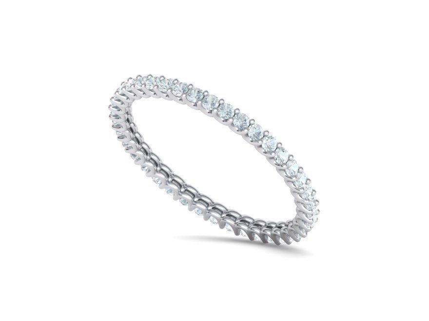 Stackable Diamond Eternity Ring Small Stones MANY FINGERS 3D print model_10