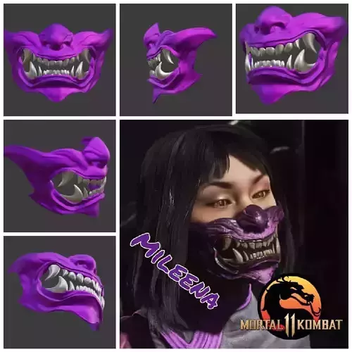 Mileena mask from Mortal Kombat 11 - Kiantan Slayer