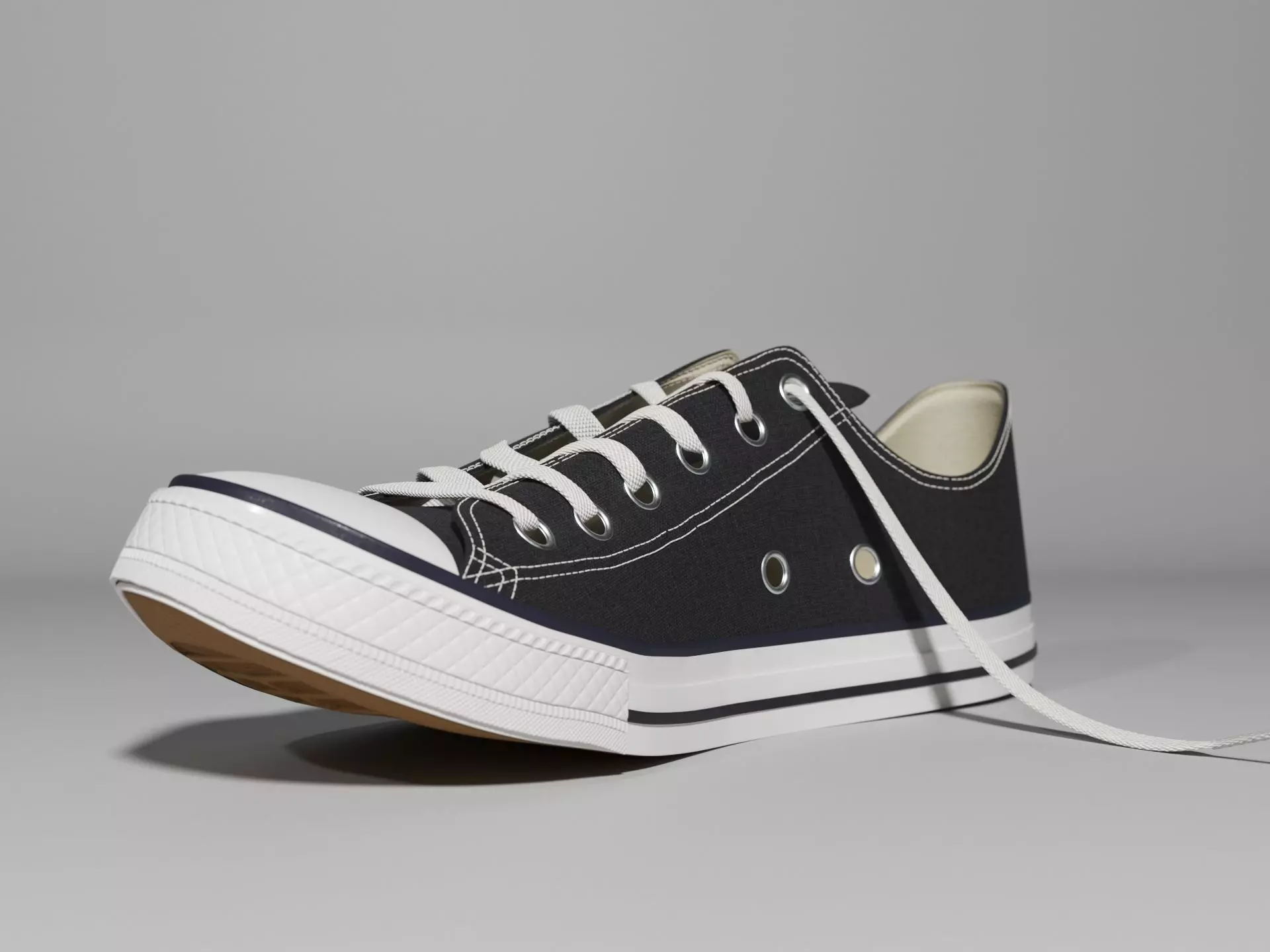 Converse short black and white 3D model