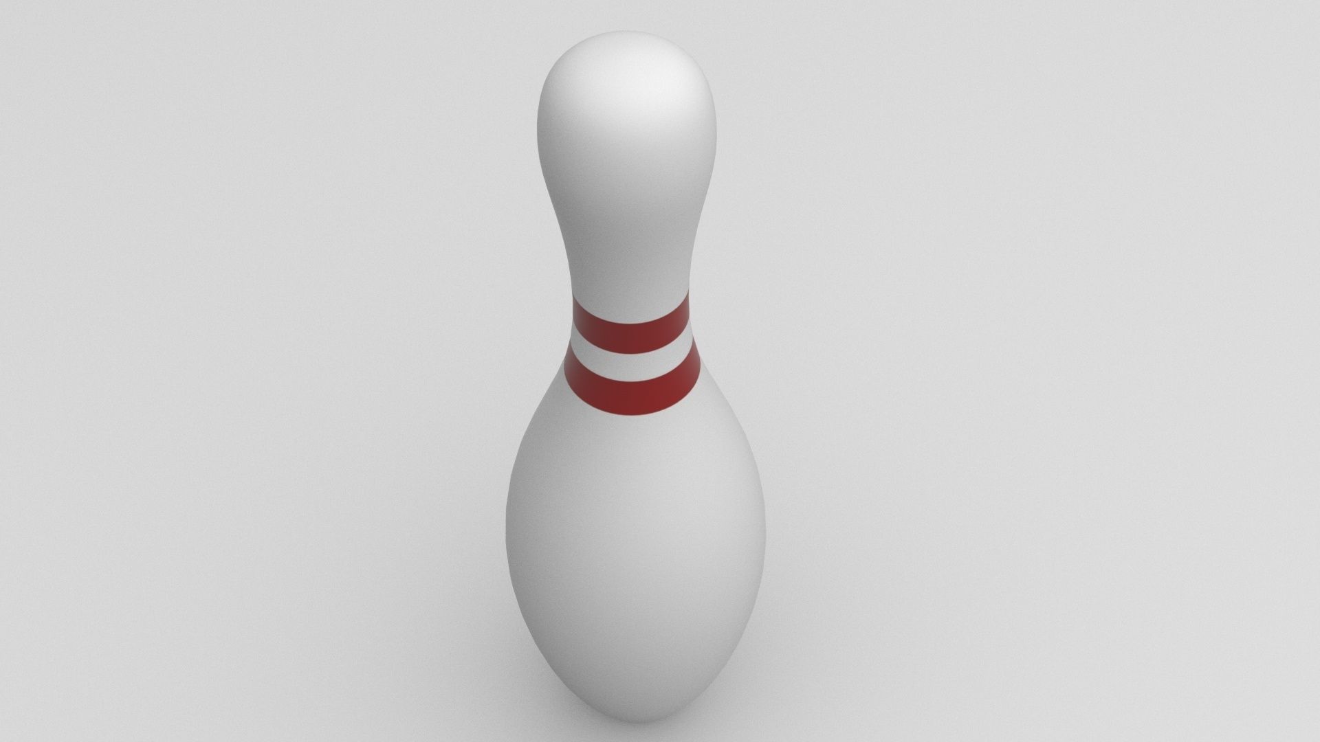 Bowling pin Low-poly 3D model_2