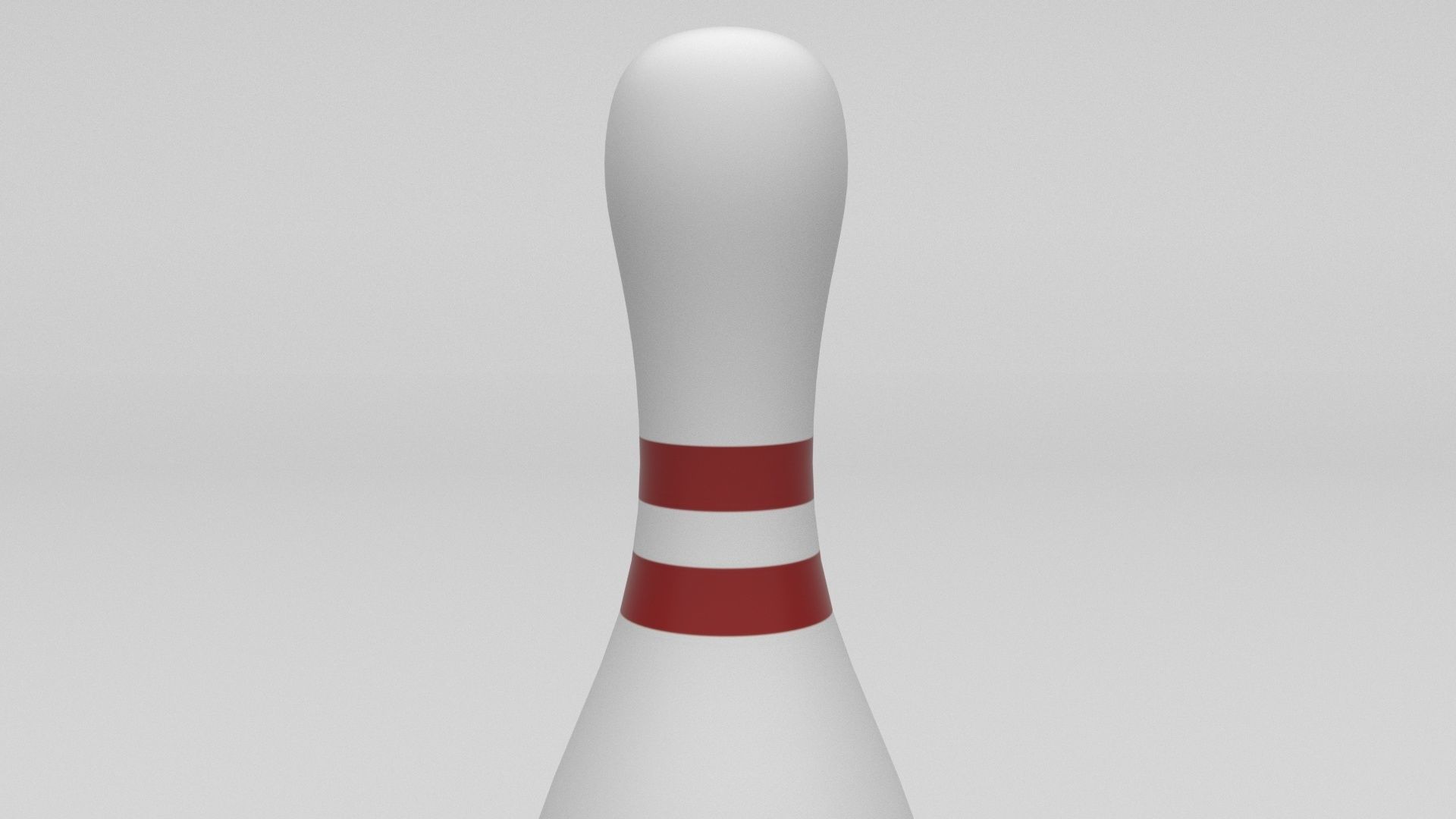 Bowling pin Low-poly 3D model_1