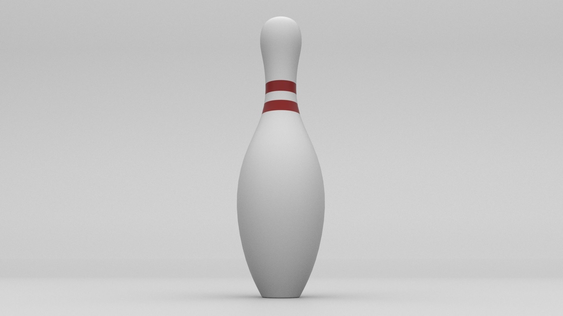 Bowling pin Low-poly 3D model_3