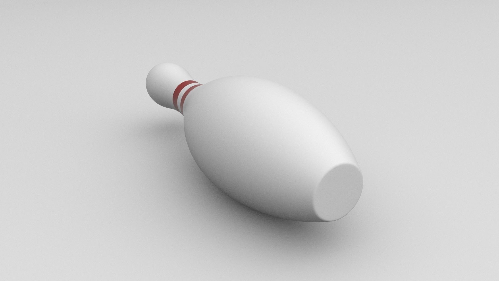 Bowling pin Low-poly 3D model_4