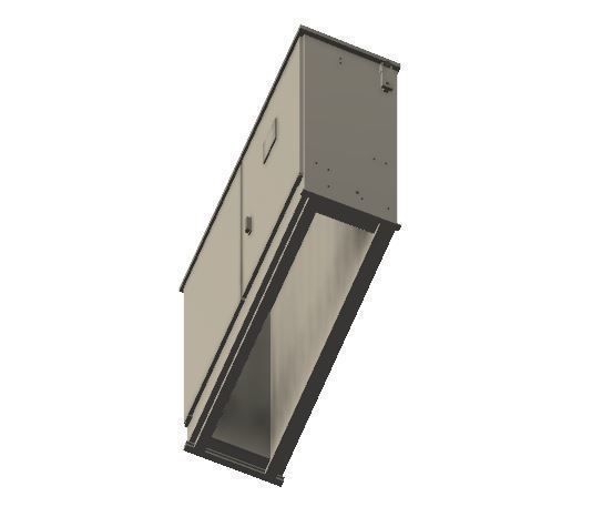 Model Railway Industrial 415volt Cabinet 3D print model_7