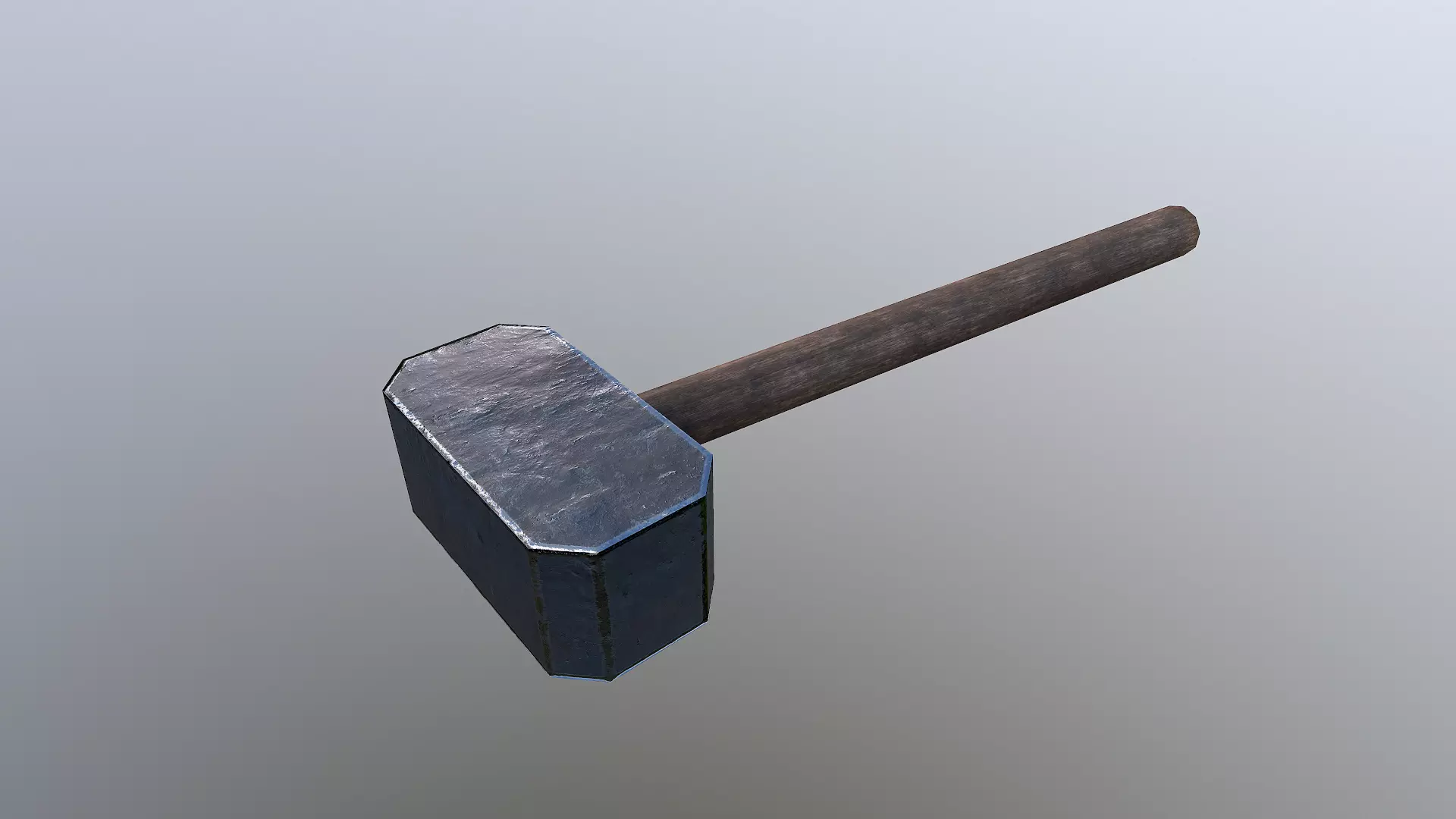 Low Poly Hammer  Free low-poly 3D model_0